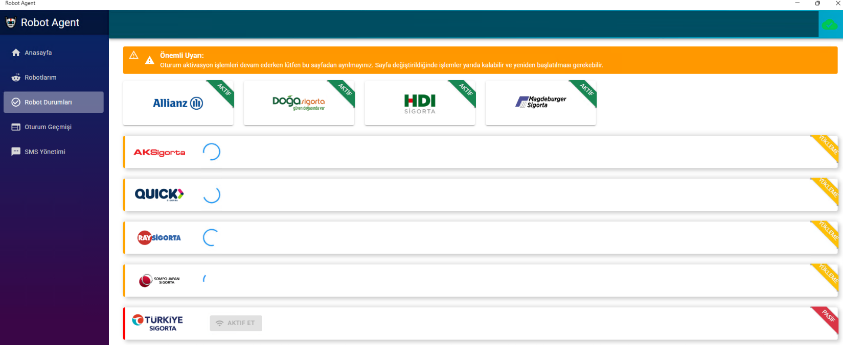 Robot Durumu - Aktif
